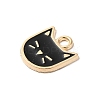 Rack Plating Alloy Enamel Charms X-ENAM-P254-03KCG-3