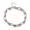 Non-Tarnish 304 Stainless Steel Oval & Infinity Link Chain Bracelets for Women BJEW-K226-14C-P-4