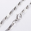 Trendy 304 Stainless Steel Link Chain Necklaces NJEW-I210-01P-B-2