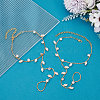 2Pcs Brass Clear Cubic Zirconia Box Chain Bracelets for Women BJEW-BBC0001-09G-4