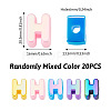 20Pcs UV Plating Opaque Acrylic European Beads OACR-TADJ0001-16H-3
