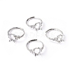 Adjustable Brass Finger Ring Components KK-L193-08P-1