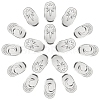 DICOSMETIC 16Pcs 2 Style Oval with Moon & Star 304 Stainless Steel Cabochons STAS-DC0002-66-1