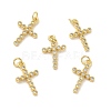 Brass Micro Pave Cubic Zirconia Pendants KK-E068-VB256-2