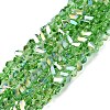 Electroplate Transparent Glass Beads Strands EGLA-Q139-01A-A19-1