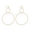 PVD Vacuum Plating 304 Stainless Steel Dangle Earrings EJEW-L237-02G-1