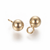 304 Stainless Steel Sphere Charms STAS-L233-028G-2