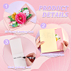 2 Sets 2 Styles Valentine's Day Rectangle 3D Pop Up Flower Paper Greeting Card AJEW-GA0006-96-3