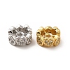 Rack Plating Brass Micro Pave Cubic Zirconia Beads KK-C010-58-1