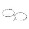 Non-Tarnish Ring 304 Stainless Steel Hoop Earrings for Women Men EJEW-B049-02D-P-2