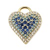 Brass Micro Pave Cubic Zirconia Pendants KK-I276-29G-03-1