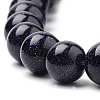 Synthetic Blue Goldstone Beads Strands X-G-S259-41-6mm-3