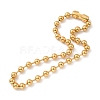 Vacuum Plating 304 Stainless Steel Ball Chain Necklace & Bracelet Set STAS-D181-01G-02C-2