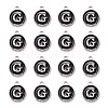 Platinum Plated Alloy Charms ENAM-S118-02G-P-2