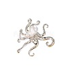 Octopus Brass & Acrylic & Plastic Pearl Finger Rings for Women FS-WGF8E69-01-5