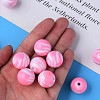 Opaque Striped Acrylic Beads MACR-S373-27B-05-7