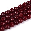 Dyed Natural White Jade Beads Strands G-T139-6mm-60-12-4