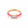 Adjustable Brass Micro Pave Clear Cubic Zirconia Finger Rings RJEW-S045-078-NR-2