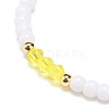 Resin Evil Eye & Acrylic Beaded Stretch Bracelet for Women BJEW-JB08609-02-5