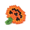 Halloween Glass Seed Beaded Pendants PALLOY-MZ01398-2