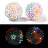 Handmade Luminous Polymer Clay Rhinestone Beads CLAY-H003-04-2