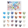 Cheriswelry 24Pcs 12 Colors Handmade Lampwork Beads LAMP-CW0001-03-28