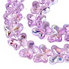 Baking Paint Electroplate Transparent Glass Beads Strands EGLA-Q136-03A-07-3