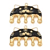 304 Stainless Steel Enamel Pendants SA-CBA033B-04G-01-1