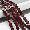 Natural Red Ocean Agate Beads Strands G-G084-B11-01-2