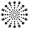 100Pcs 10 Style Sew on Rhinestone RGLA-PH0001-15-3