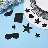Gorgecraft 20pcs 10 style Star/Flower/Heart Iron on Cloth Patches PATC-GF0001-30-4