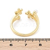 Brass Micro Pave Cubic Zirconia Open Cuff Rings for Women RJEW-R011-08G-01-5