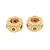 Brass Micro Pave Orange Cubic Zirconia European Beads CU-CBAB99C-03G-1
