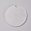 Transparent Blank Acrylic Pendants X-TACR-WH0002-09B-1