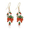 Christmas Theme Alloy Plastic Dangle Earrings FS-WG6FBD6-17-1