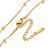 Round Brass Snake Chain Necklaces for Women NJEW-G084-04G-2