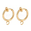 Brass Clip-on Hoop Earring Findings X-KK-P102-01G-1