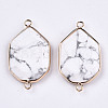 Natural Howlite Links Connectors G-T131-48G-07-2