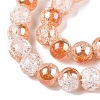 Electroplated Crackle Glass Beads Strands X-EGLA-N014-6mm-01-3