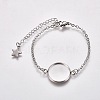 Tarnish Resistant 304 Stainless Steel Bracelet Making X-STAS-L248-006P-B-1