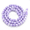 Opaque Baking Painted Glass Beads Strands EGLA-N006-008-A03-2