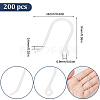 SUNNYCLUE 200Pcs Plastic Earring Hooks KY-SC0001-81B-2