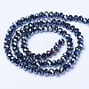 Electroplate Glass Beads Strands EGLA-A044-P6mm-B18-2