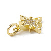 Brass Micro Pave Cubic Zirconia Charms ZIRC-F132-02G-3