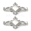 Brass Micro Pave Clear Cubic Zirconia Fold Over Clasps KK-E084-31P-1