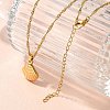 Summer Beach 304 Stainless Steel Pendant Rope Chain Necklaces for Women STAS-Z108-01G-02-2