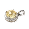 925 Sterling Silver Pave Cubic Zirconia Pendants STER-B009-01B-02-2