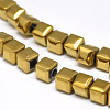 Electroplate Non-magnetic Synthetic Hematite Beads Strands G-T061-35C-3