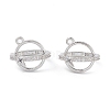 Rack Plating Brass Pave Clear Cubic Zirconia Bead Cage Pendants KK-G464-10P-2