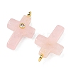 Natural Rose Quartz Pendants G-B180-01G-01-2